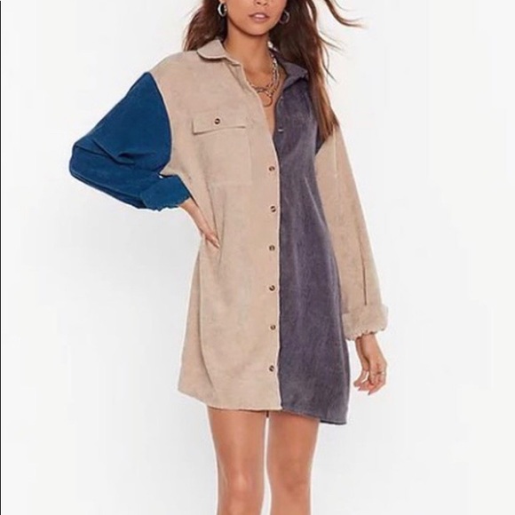 Nasty Gal Dresses & Skirts - Nasty Gal Corduroy Shirt Dress